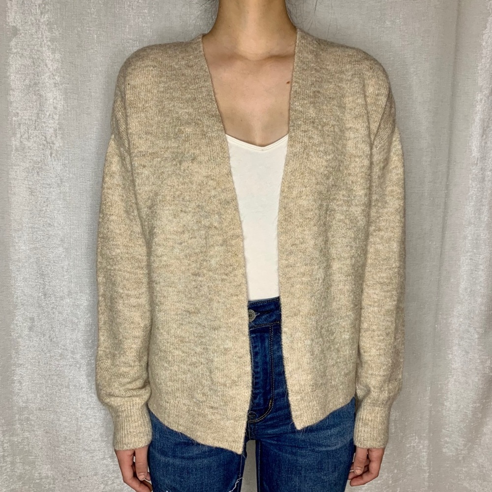 H&M Khaki Colored Cardigan Extra Small